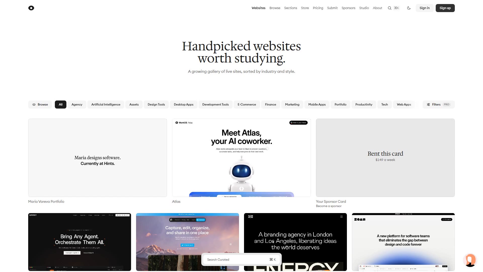 Curated Design preview