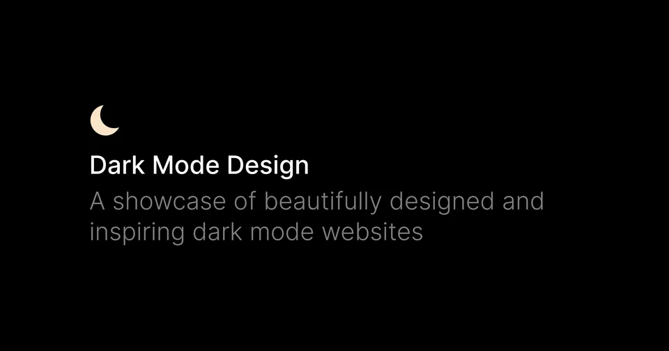 Dark Mode Design preview