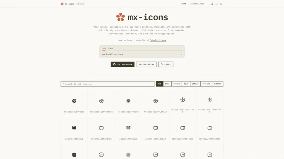 MX Icons preview