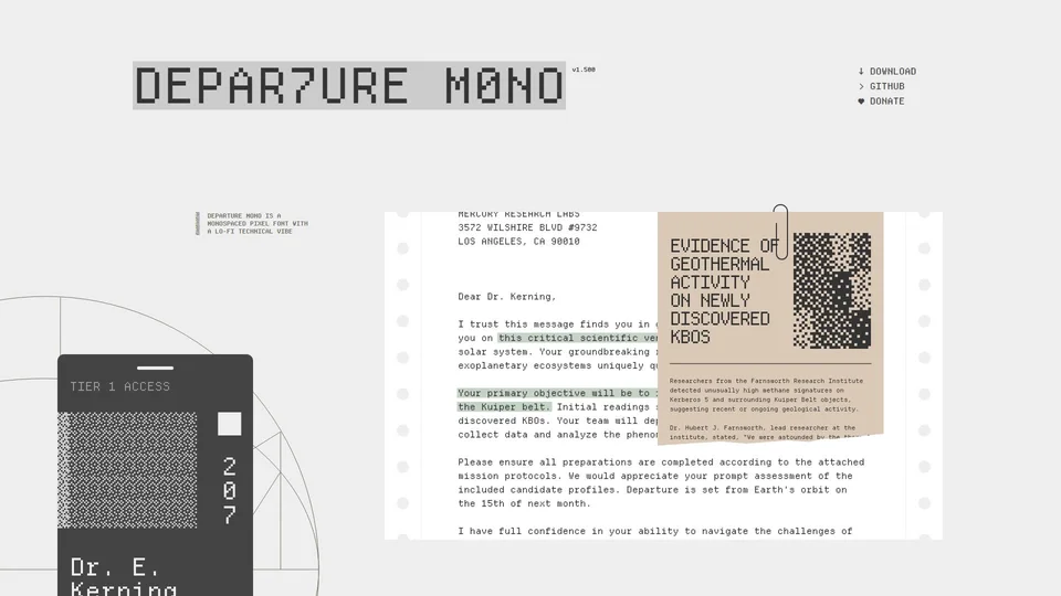 Departure Mono preview