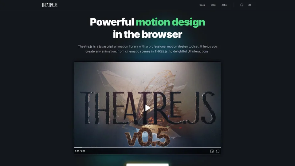 Theatre.js preview