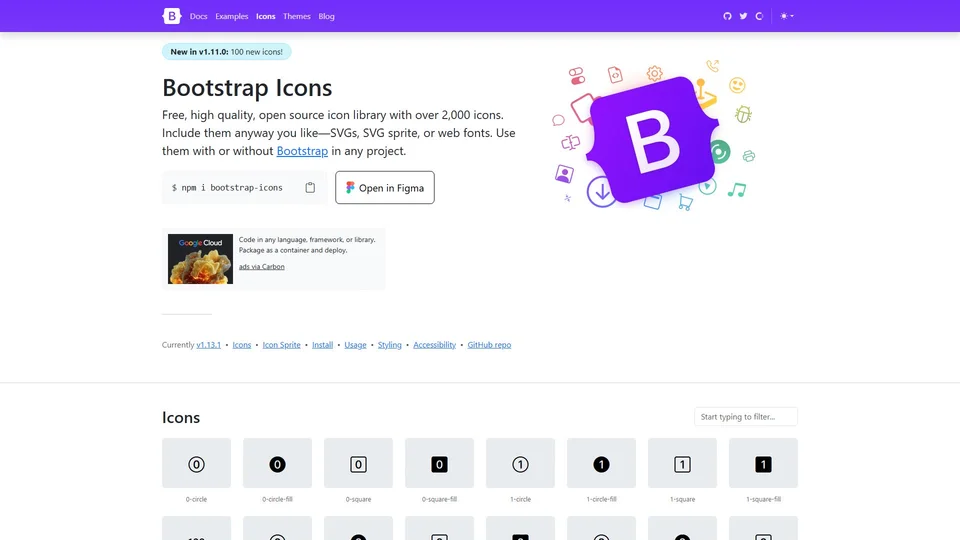 Bootstrap Icons preview