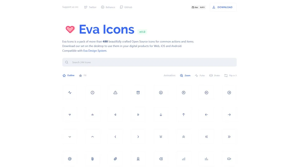 Eva Icons preview