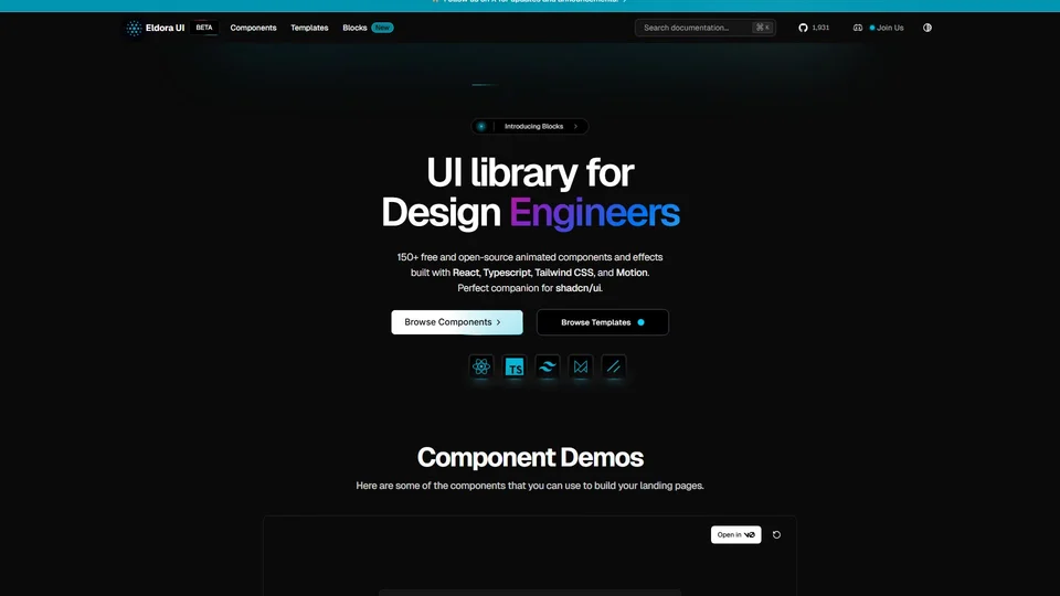 Eldora UI preview