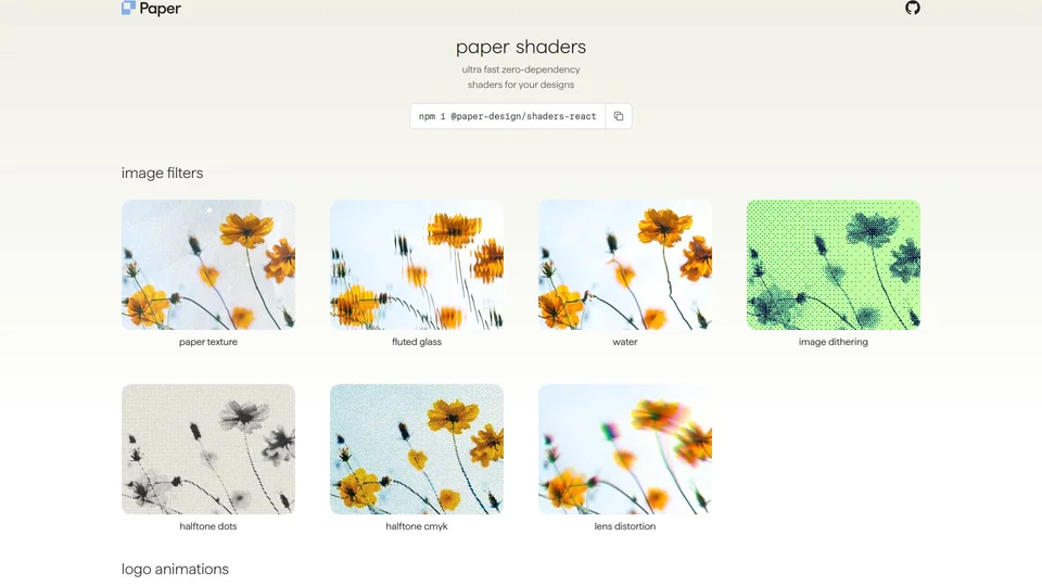 Paper Shaders preview