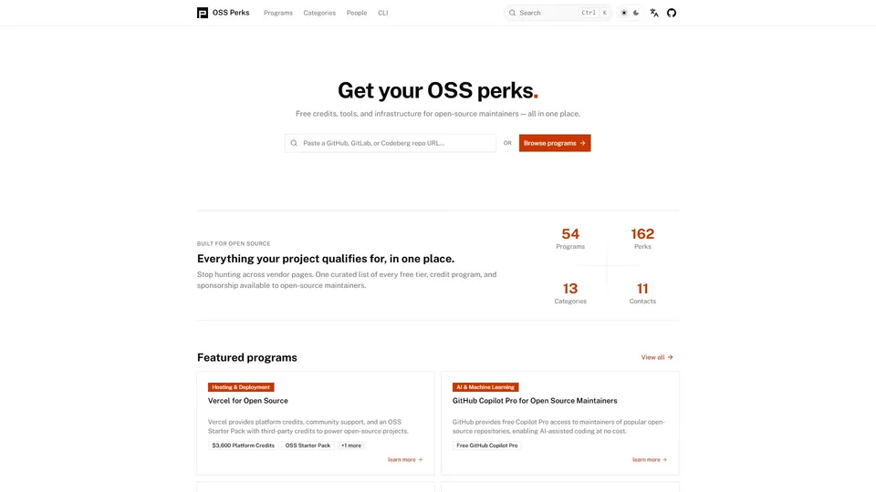 OSS Perks preview
