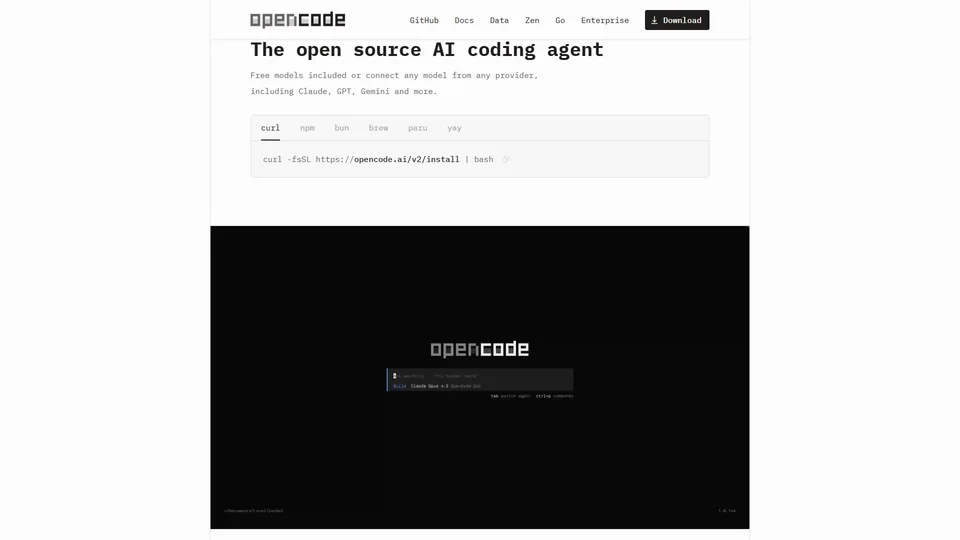 OpenCode preview