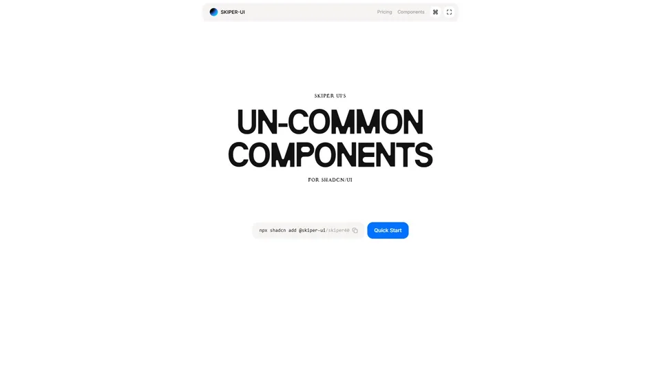 Skiper UI preview