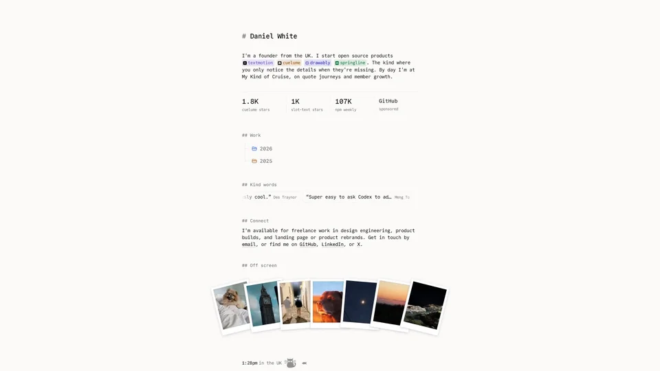 Daniel White preview
