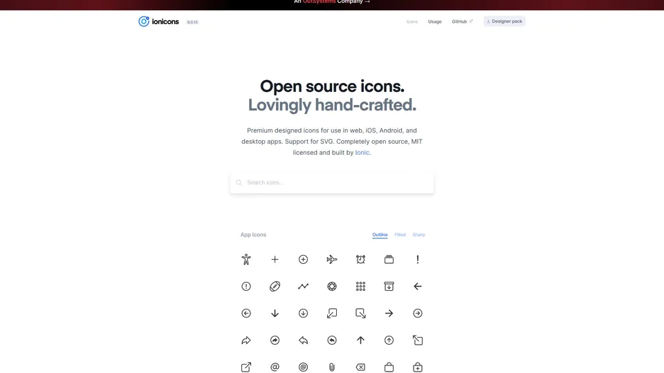 Ionicons preview