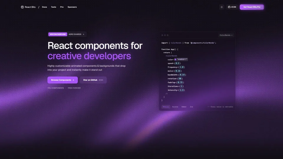 React Bits preview