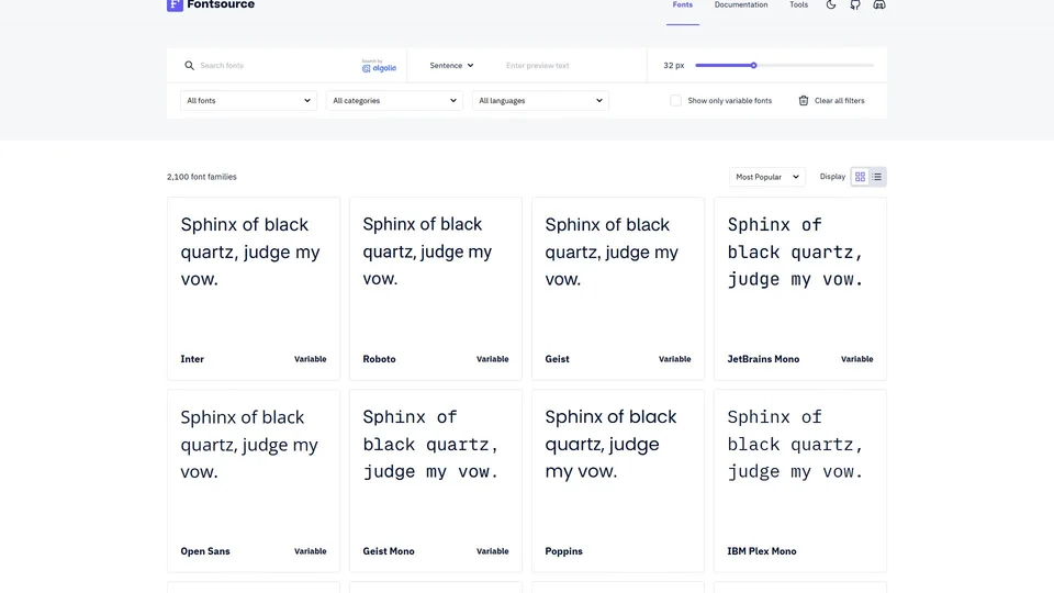Fontsource preview