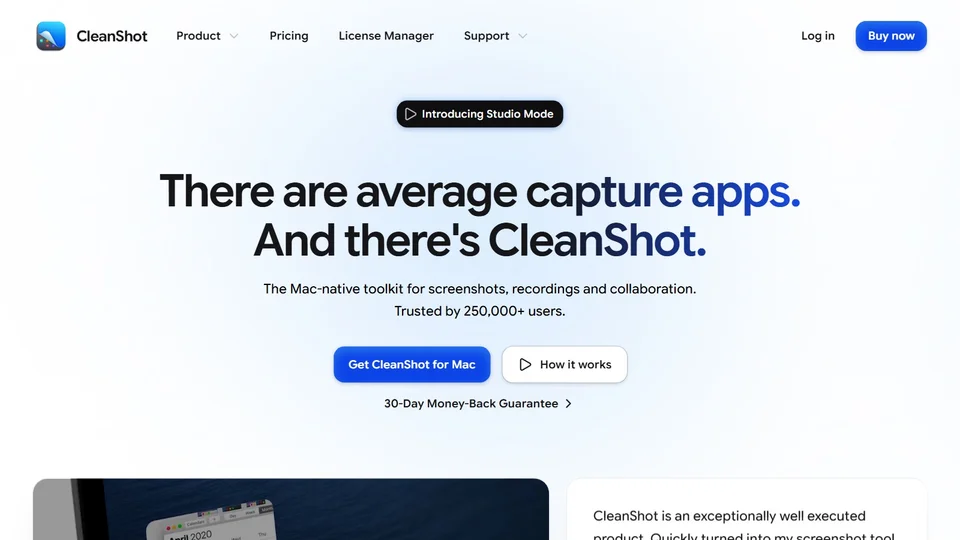 CleanShot X preview