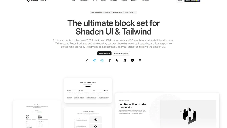 shadcnblocks preview