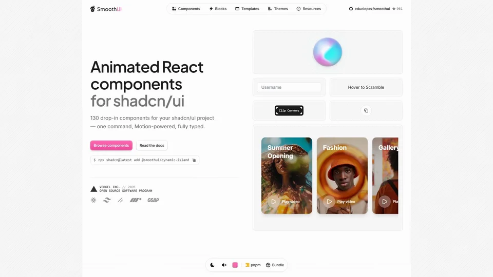 Smooth UI preview