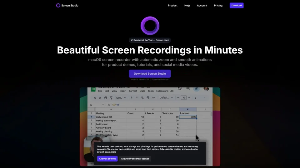 Screen Studio preview