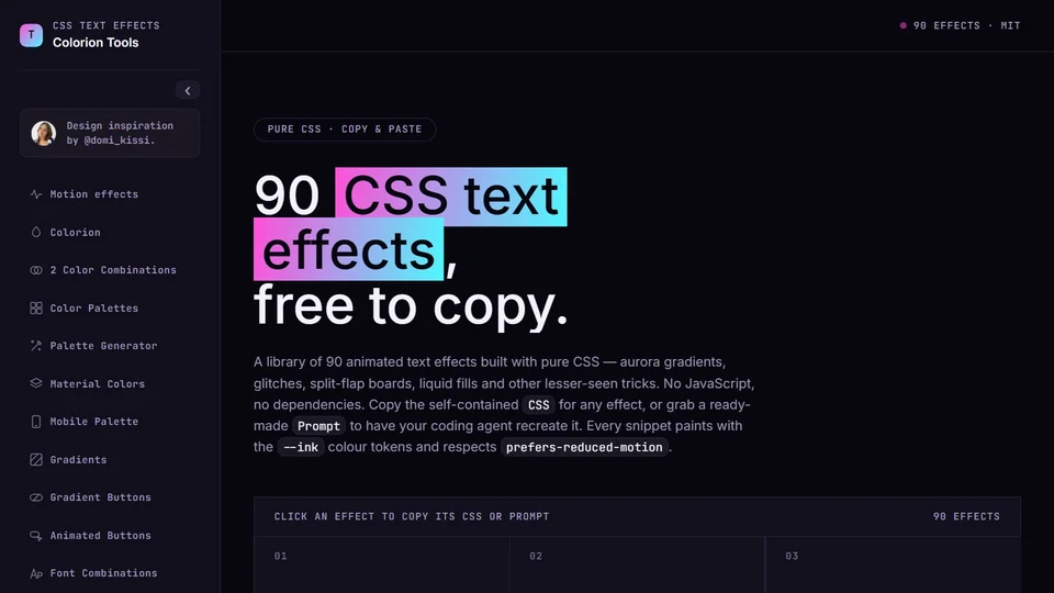 Colorion Text Effects preview