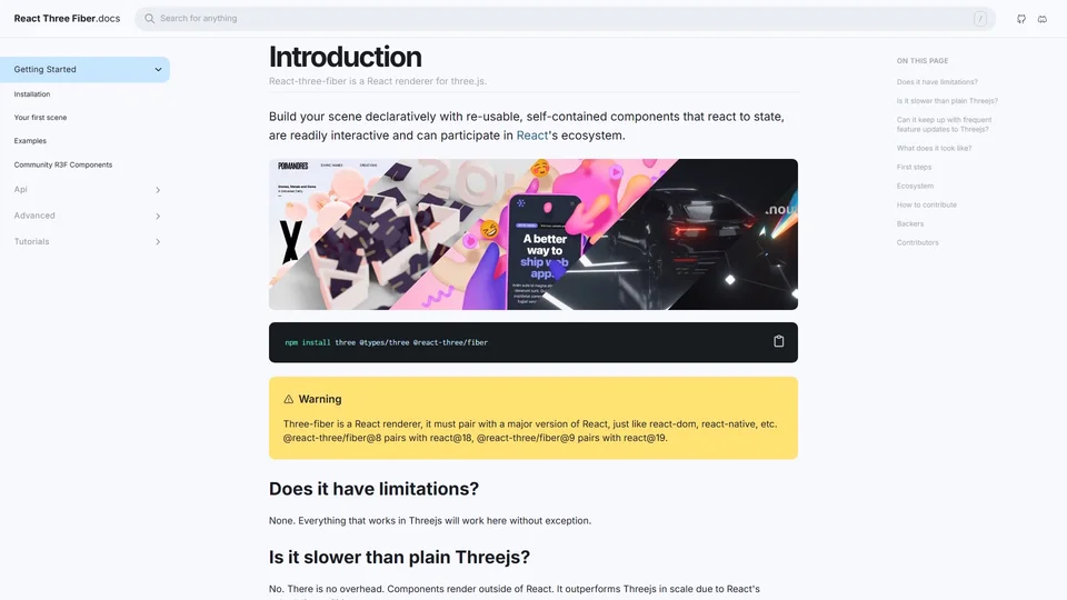 React Three Fiber preview